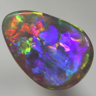SOLID SEMI BLACK OPAL  Very bright rolling flashes. Crisp cherry red. SEE VIDEO